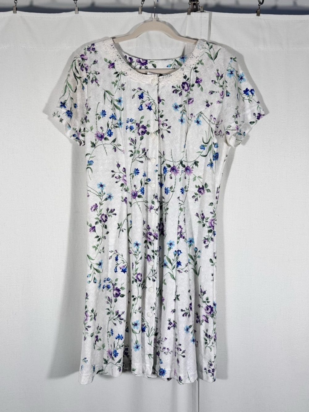 Vintage Ms. Conduct Floral Button Up Mini Dress